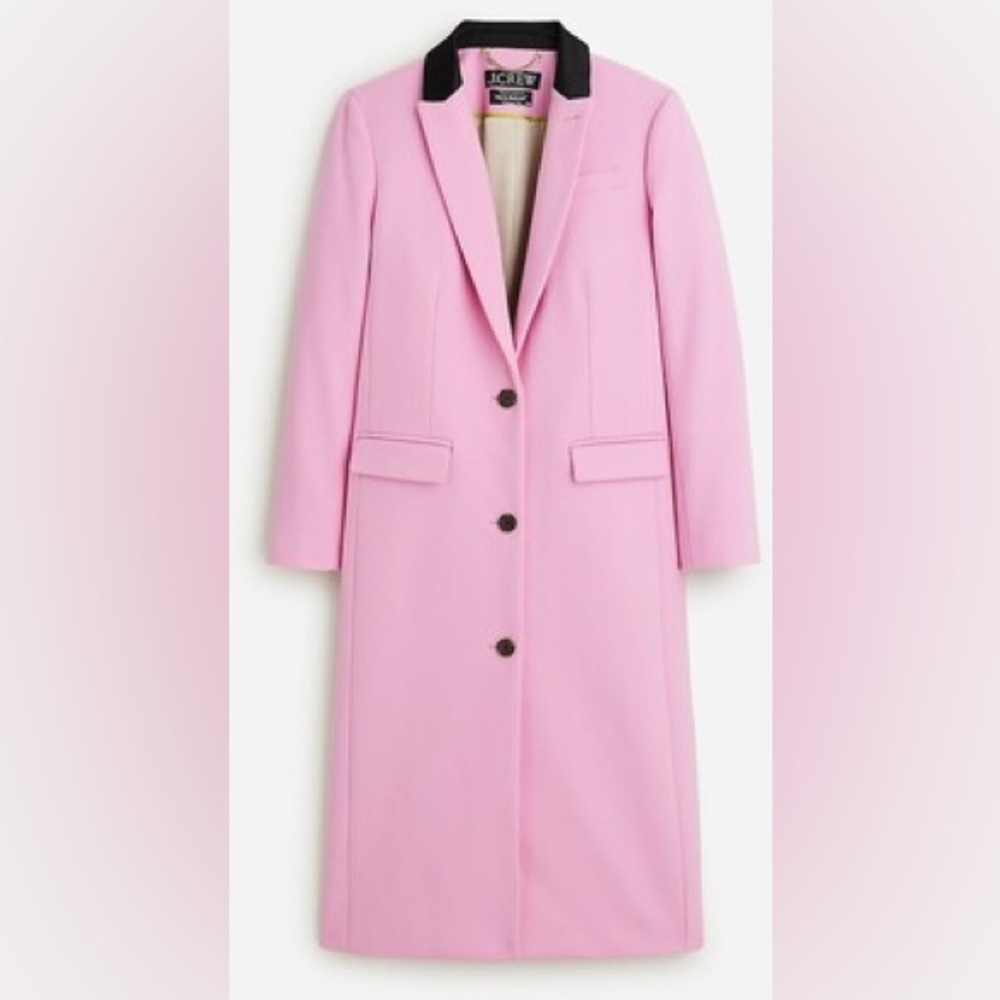J Crew Pink Alfie Wool Coat SZ 2 Regular